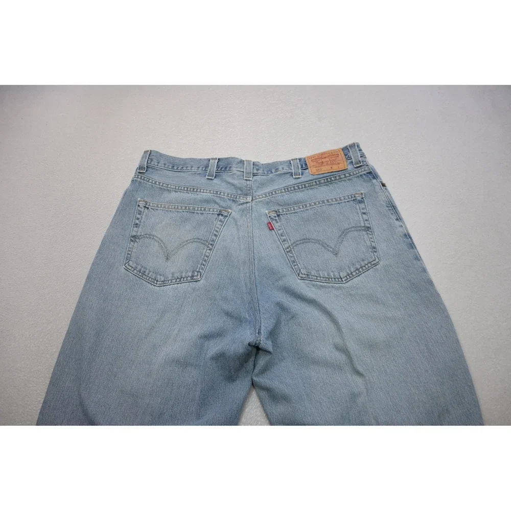 Levi's Straight Leg Jeans Mens 40x32 Light Blue Denim Casual Classic Rugged